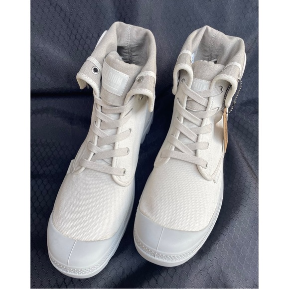 Palladium Women's Baggy Canvas Boots - Vapor/Metal Color, Size 11, Collar Snap Detail - View #9
